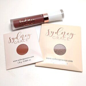 Sydney Grace Highlighter Eyeshadow Lip Cream Makeup Set Gold Copper Matte Glossy